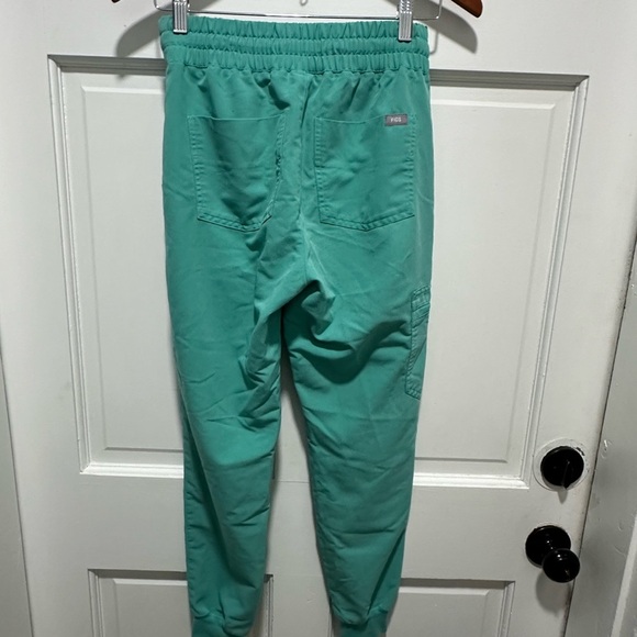 Figs Zamora Teal Green Jogger Pants with Navy Drawstring Size XXS - Picture 10 of 10